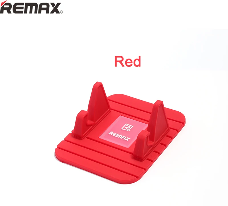Red Автомобильный держатель для телефона remax, мягкий силиконовый нескользящий коврик, подставка для мобильного телефона, кронштейн, поддержка gps для iPhone, samsung, держатель для телефона - Цвет: Red