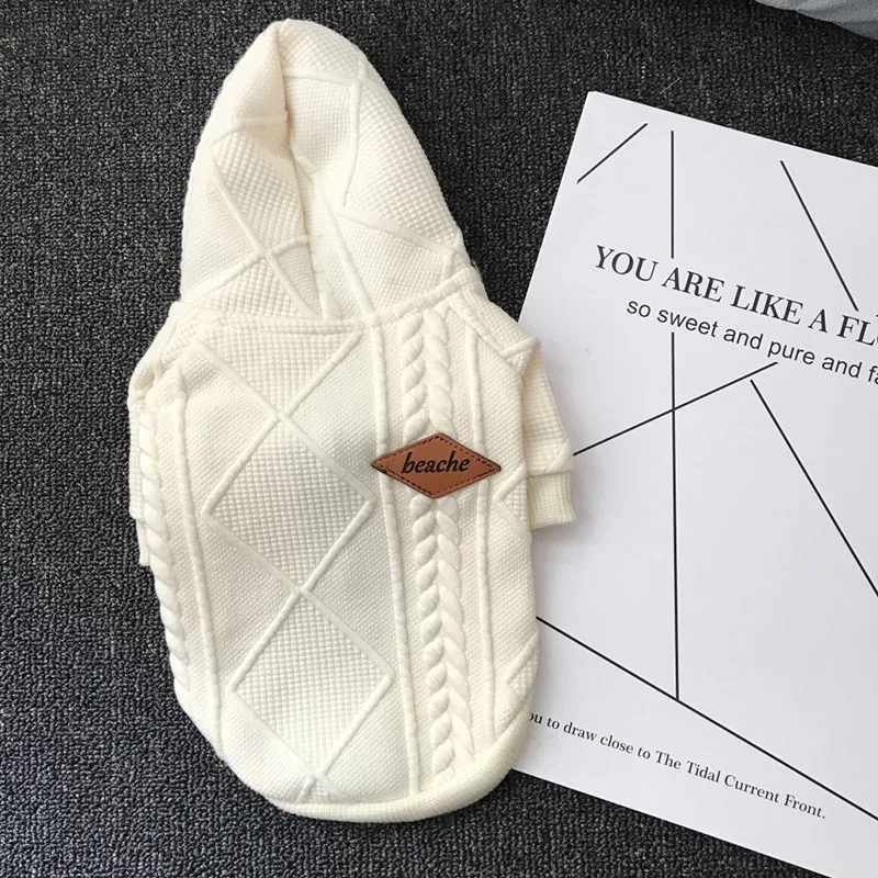 Одежда для щенков HSWLL свитер на молнии вязаная толстовка одежда собак осеннее