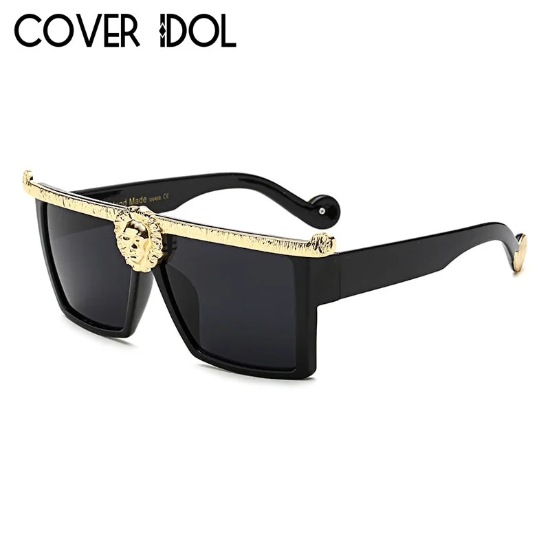 Gold w Black Новые модные дизайнерские Квадратные Солнцезащитные очки для женщин и мужчин Роскошные Современные стильные солнцезащитные очки UV400 - Цвет линз: Gold w Black