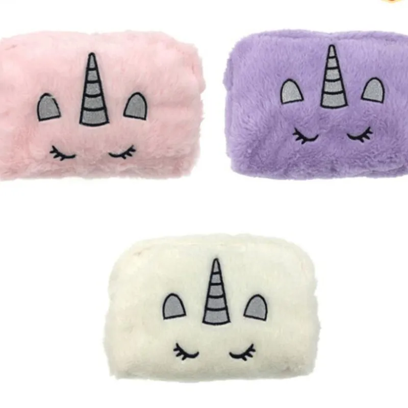 

M358 Cartoon Handbag Bag Furry Embroidered Unicorn High-Capacity Cloth Bag Student Girl Women Gift Wholesale