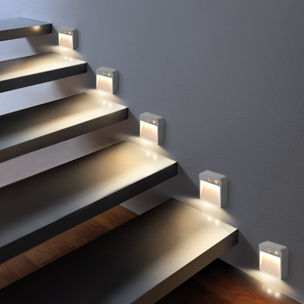 Светодиодный магнитный светильник с пассивным ИК датчиком движения двойная
