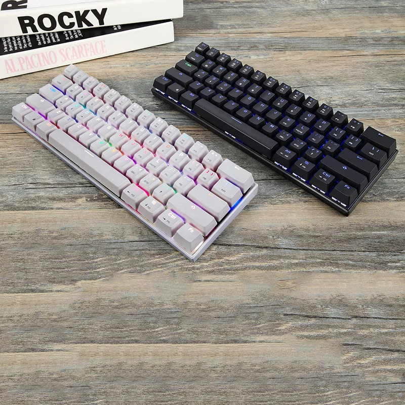 Motospeed CK62 Беспроводная Bluetooth механическая клавиатура RGB с подсветкой USB игровая 61
