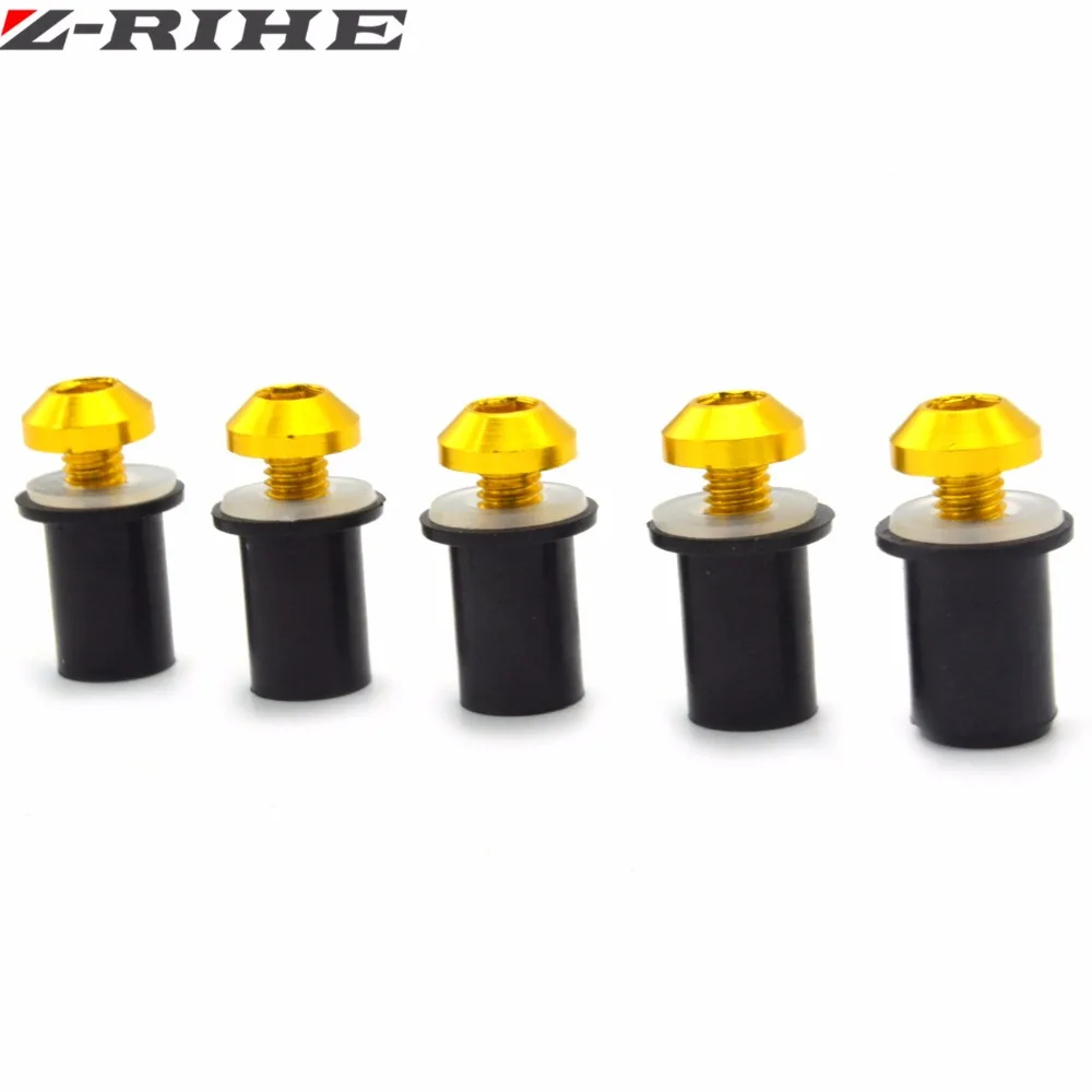 Комплект крепежных винтов M5 для ветрового стекла мотоцикла болта гайки yamaha r1 R3 R6