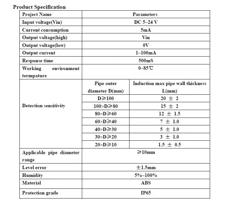 XKC-Y26-PNP DC 5 to12V Заводская поставка наружный придерживающийся уровень детектор специально для водопровода бесконтактный датчик уровня воды