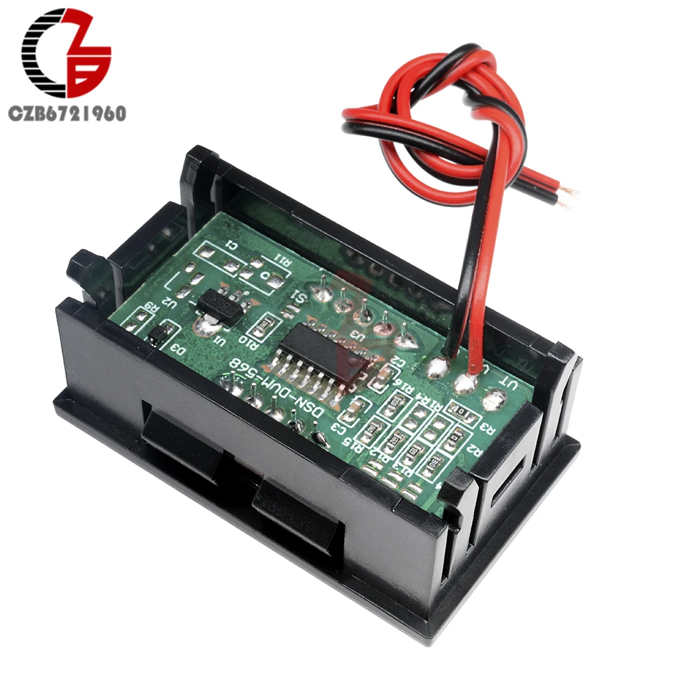 Цифровой вольтметр измеритель напряжения постоянный ток 4 7-30 в 0 56 дюйма 5 В 12 24 2