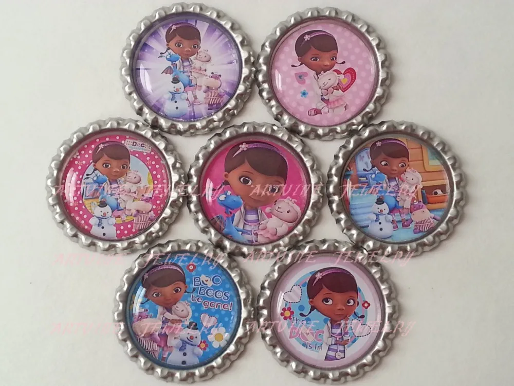 Набор из 14-Doc Mcstuffins тематическая крышка бутылки шаровая цепочка