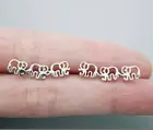 Женские Ювелирные изделия Jisensp, серьги-подвески в виде слона, животных, слона, гусеничные серьги