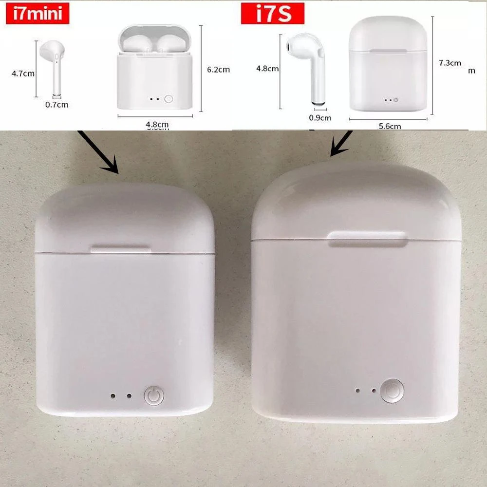 Лидер продаж I7mini TWS беспроводной Bluetooth V5.0 наушники с Розничная упаковка для iphone