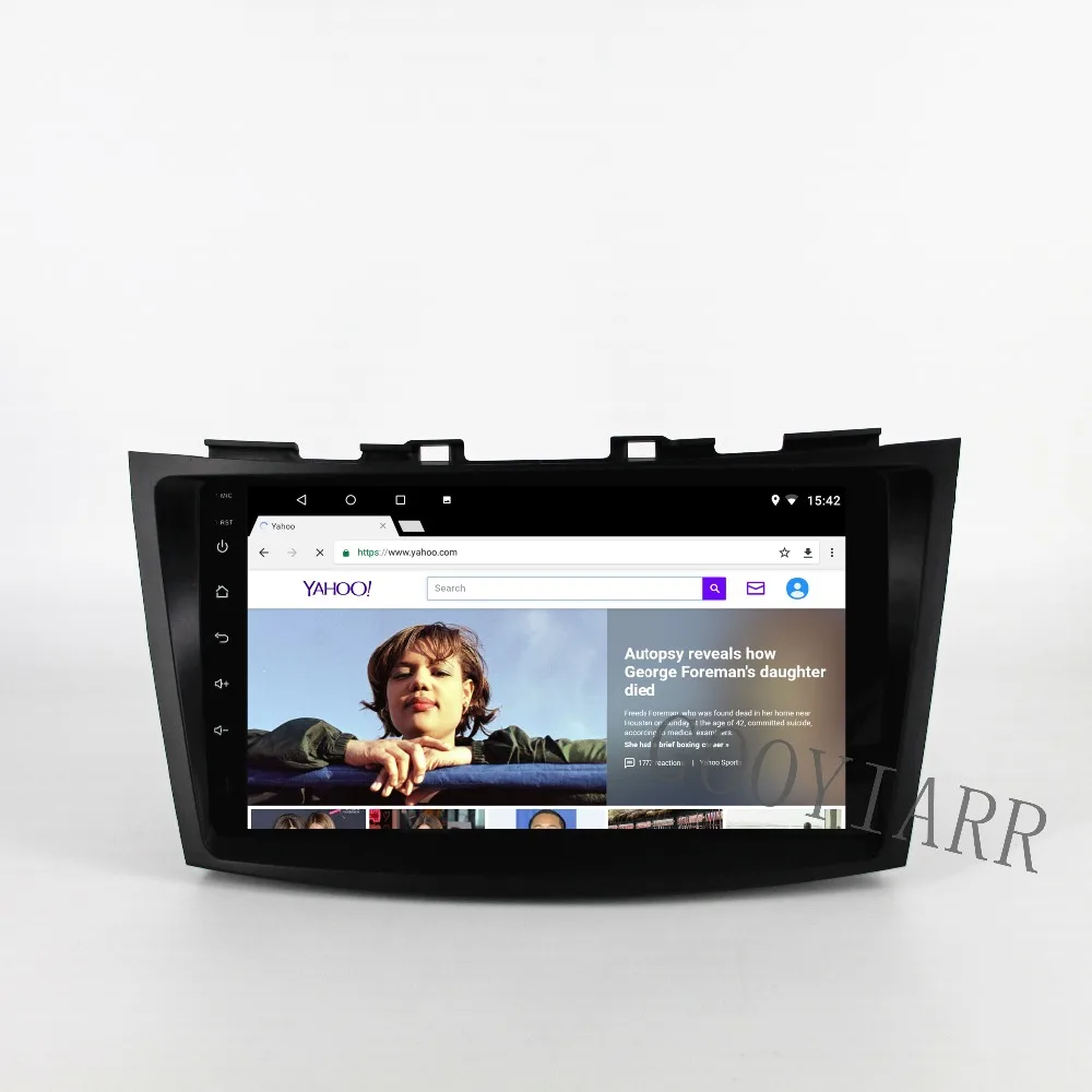 1din Android8.1 автомобильный радиоприемник 8 ядерный RAM4G+ ROM32G автомобильный мультимедийный плеер для Suzuki swift 2012- со стерео FM gps navi wifi