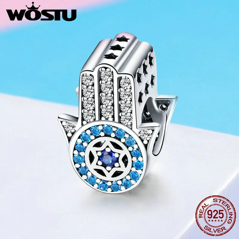 WOSTU 2020 горячий трендовый 925 пробы Серебряный винтажная рука Фатимы подвеска Хамса