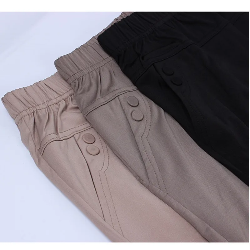 Женские брюки большого размера 2022 летние модные свободные с эластичной талией