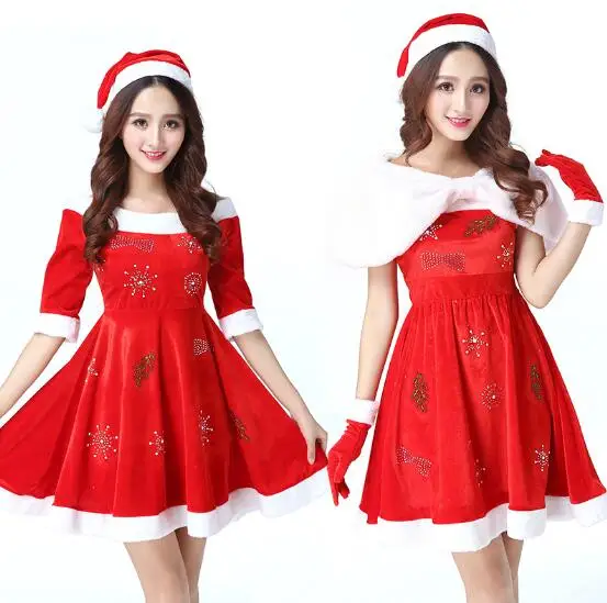 Соблазнительные очаровательные Санта Клаус костюмы для взрослых женщин