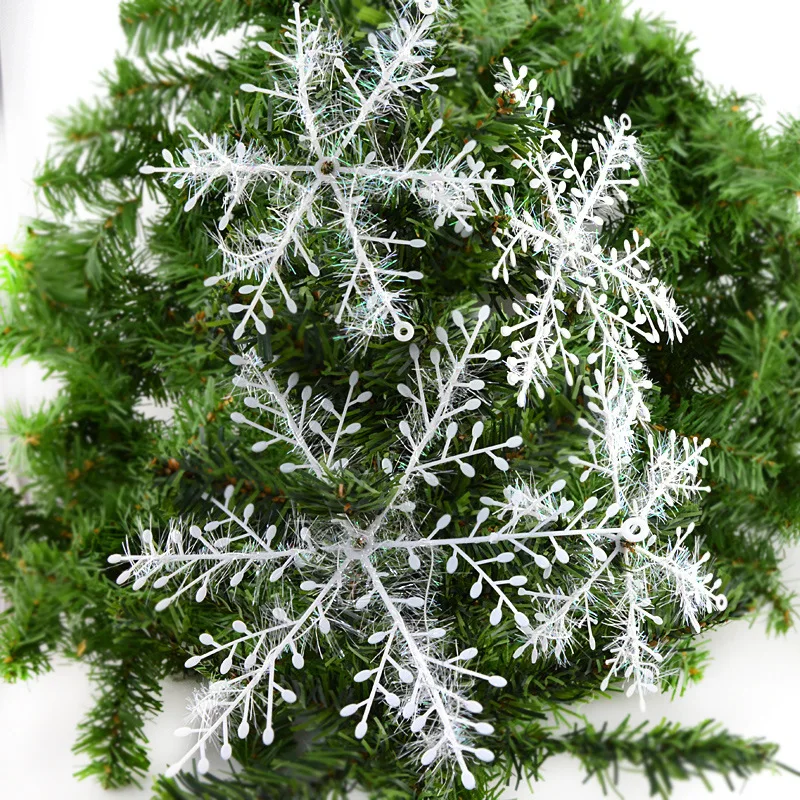 12Pcs/Lot New Fashion White Snowflake Sheet Ornament Christmas Tree Decorations Home Festival Decoration | Дом и сад