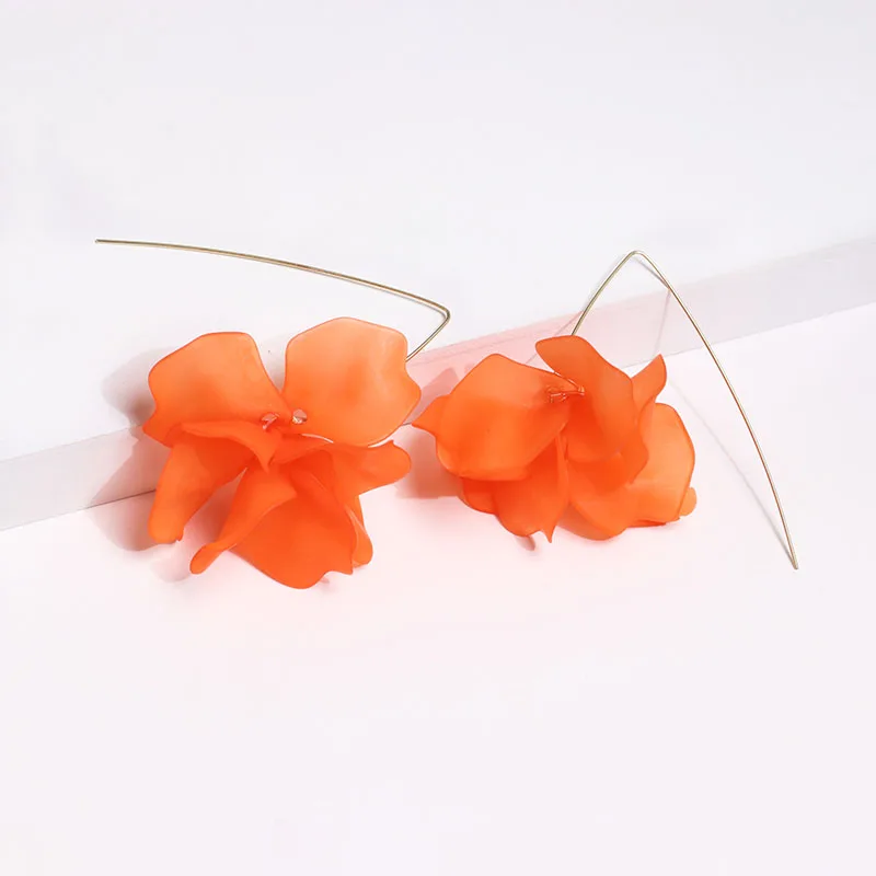 Fashion snoops za серьги из акриловой смолы элегантные висячие серьги в виде цветка Женские Подвески Серьги массивные Ювелирные изделия Подарки