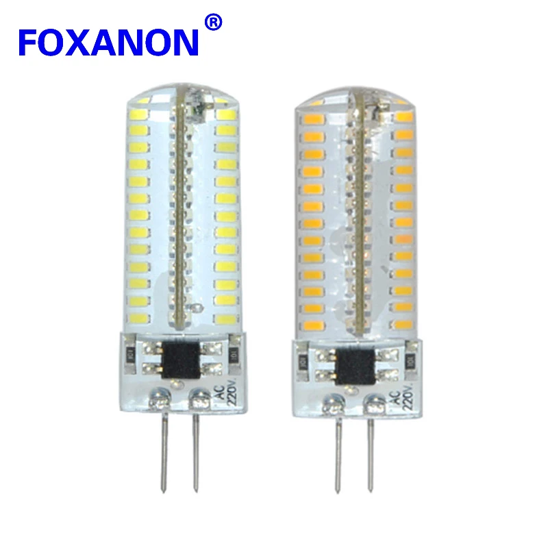 Светодиодная лампа-кукуруза Foxanon G4 220 В 3014 светодиодов 10 шт./лот | Лампы и освещение