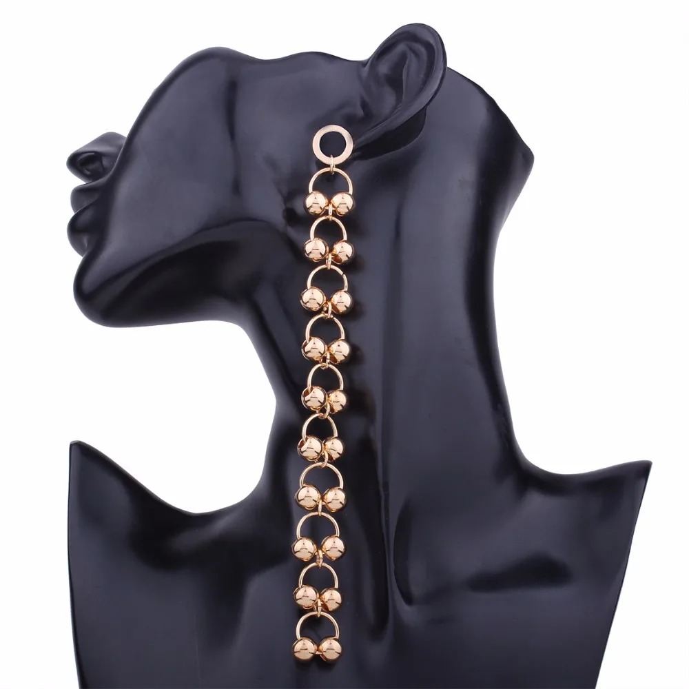 Европейский Панк Длинные кулон серьги цвета: золотистый Серебристый Тон себе для