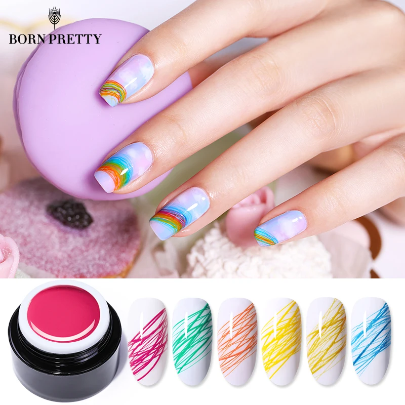 Флуоресцентный неоновый Гель лак BORN PRETTY для рисования ногтей 5 мл толстая