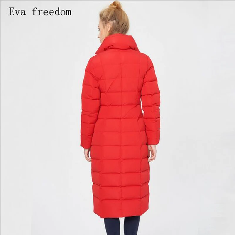 Пуховик высокого качества новинка 2018 модная зимняя куртка Женская длинная белая