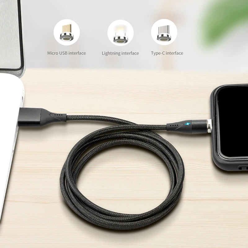 Магнитный кабель Micro USB Type C для iPhone XS X XR 8 7 Samsung S8|Кабели мобильных телефонов| |