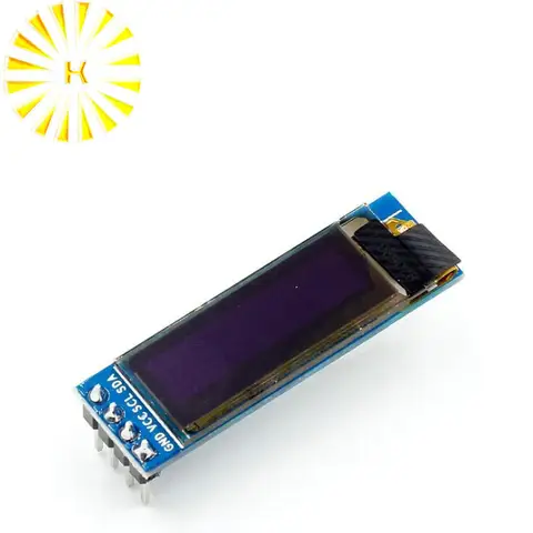 Модуль SSD1306 для самостоятельной сборки ЖК-дисплея, 0,91 дюйма, 128x32, IIC I2C, Белый/Синий, с органическим светодиодом, Драйвер IC, постоянный ток 3,3 В, 5 В, для разъема arduino
