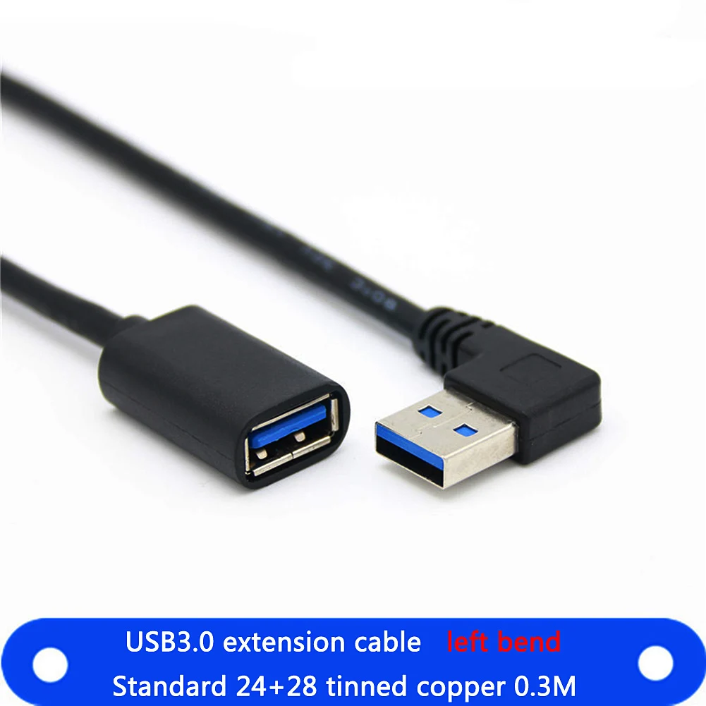 Супер скорость 5 Гбит/с USB кабель для зарядки передачи данных 3 0 удлинитель левый