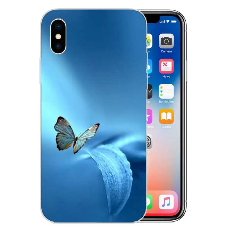 Силиконовый чехол с рисунком бабочки для Apple iPhone 6 6S 7 8 Plus X 10 XS MAX XR 5 5S SE |
