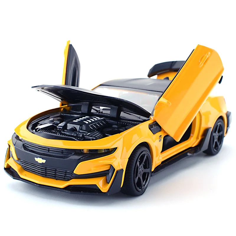 Yellow 1:32 chevrole Camaro литые под давлением игрушечные машинки модели Коллекция Модель автомобиля игрушки для детей подарок на день рождения Рождество - Цвет: Yellow