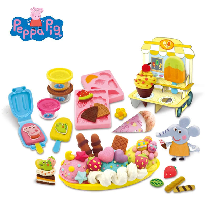 Развивающий слайм Свинка Пеппа 6 цветов глина искусственный нетоксичный