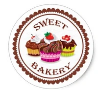 1 5inch cupcake bakery classic round stickr 1