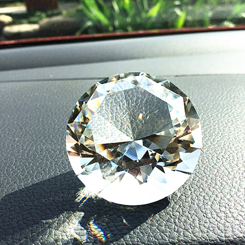 Top Quality 50pcs/lot Beautiful k9 Crystal 50mm Glass Diamond Paperweights with Logo For Business Promotional Gifts Home Deco | Дом и сад