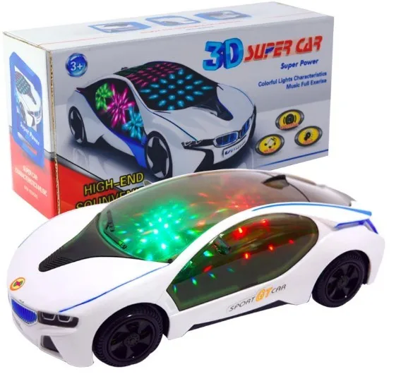 3D мигающий электрический автомобиль игрушка с подсветкой детский подарок модели автомобилей и звук идет вокруг и изменяет направления на контакт