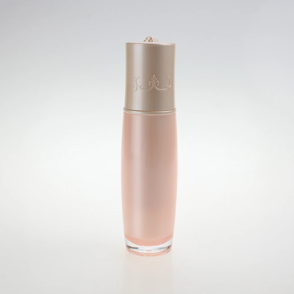 

100 шт. Топ 30 мл пустой пластиковый насос для лосьона, розовая/белая акриловая бутылка для сыворотки, дорожный косметический контейнер для лица