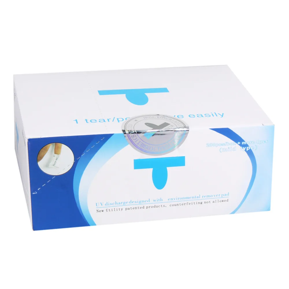 200 шт./компл. ацетоновый очиститель для ногтей Губка удаления Фольга обертывания