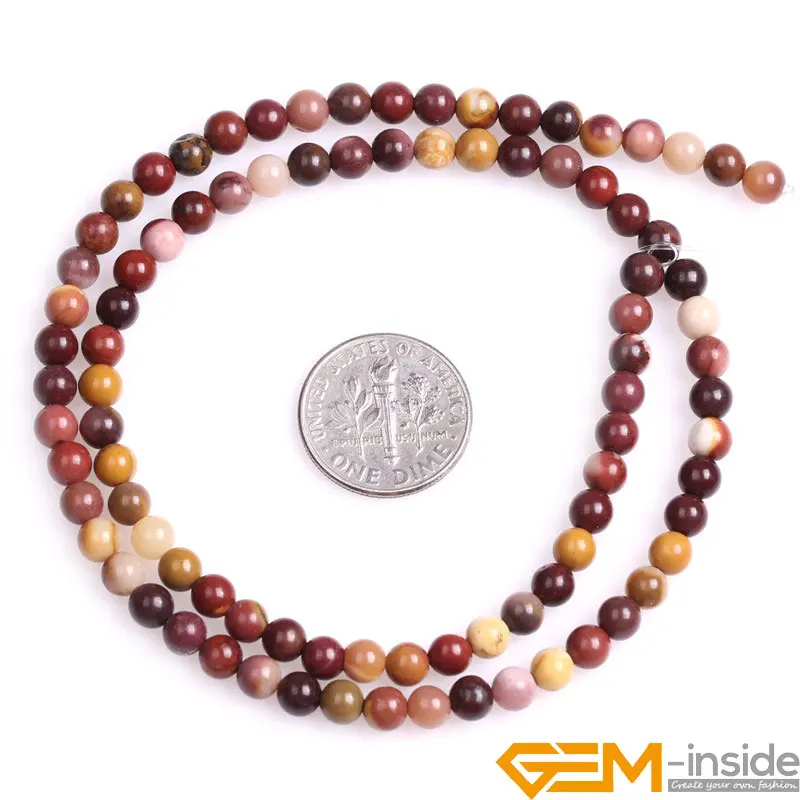 Круглые бисер из натурального камня 4 мм для рукоделия ассорти: Jades Mookaite Unakite sodalite