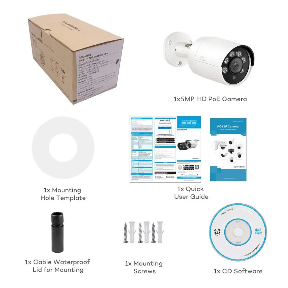 2019 камера видеонаблюдения наружная Водонепроницаемая инфракрасная ночное
