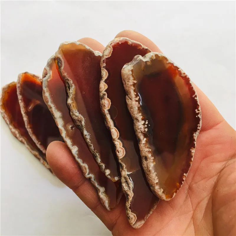5 шт. серый крупный Agate срез жеоды полированный кварцевый кристалл | Дом и сад
