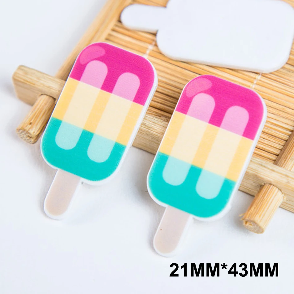 50 шт./лот 21*43 мм плоская полимерная фигурка для мороженого DIY ремесло Смола