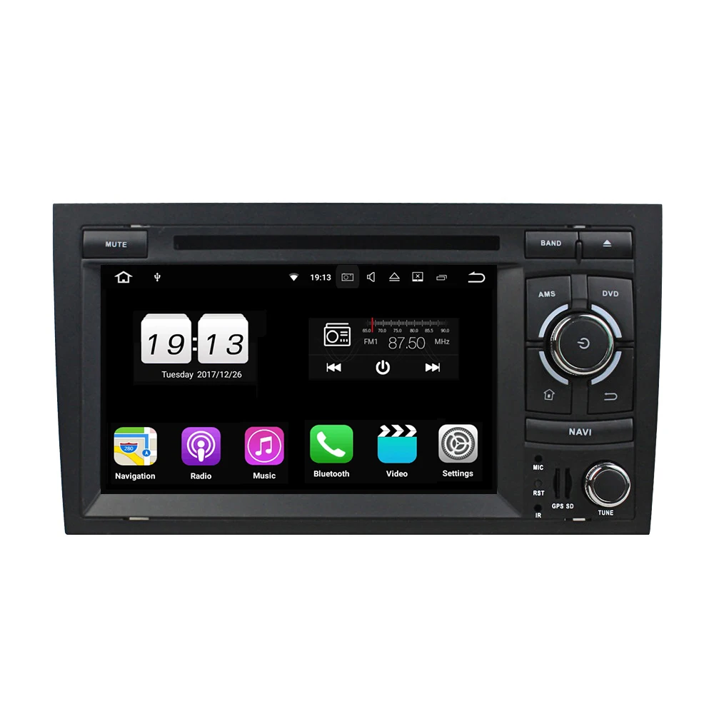 Android 8 1 2 Гб ОЗУ автомобильный DVD плеер Wifi 4G BT автомобильное радио GPS Glonass Navi DVR