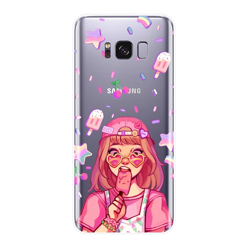 Чехол для телефона Samsung Galaxy Note 9 8 5 4 Kawaii Girl Kpop силиконовая Мягкая задняя крышка S5 S6