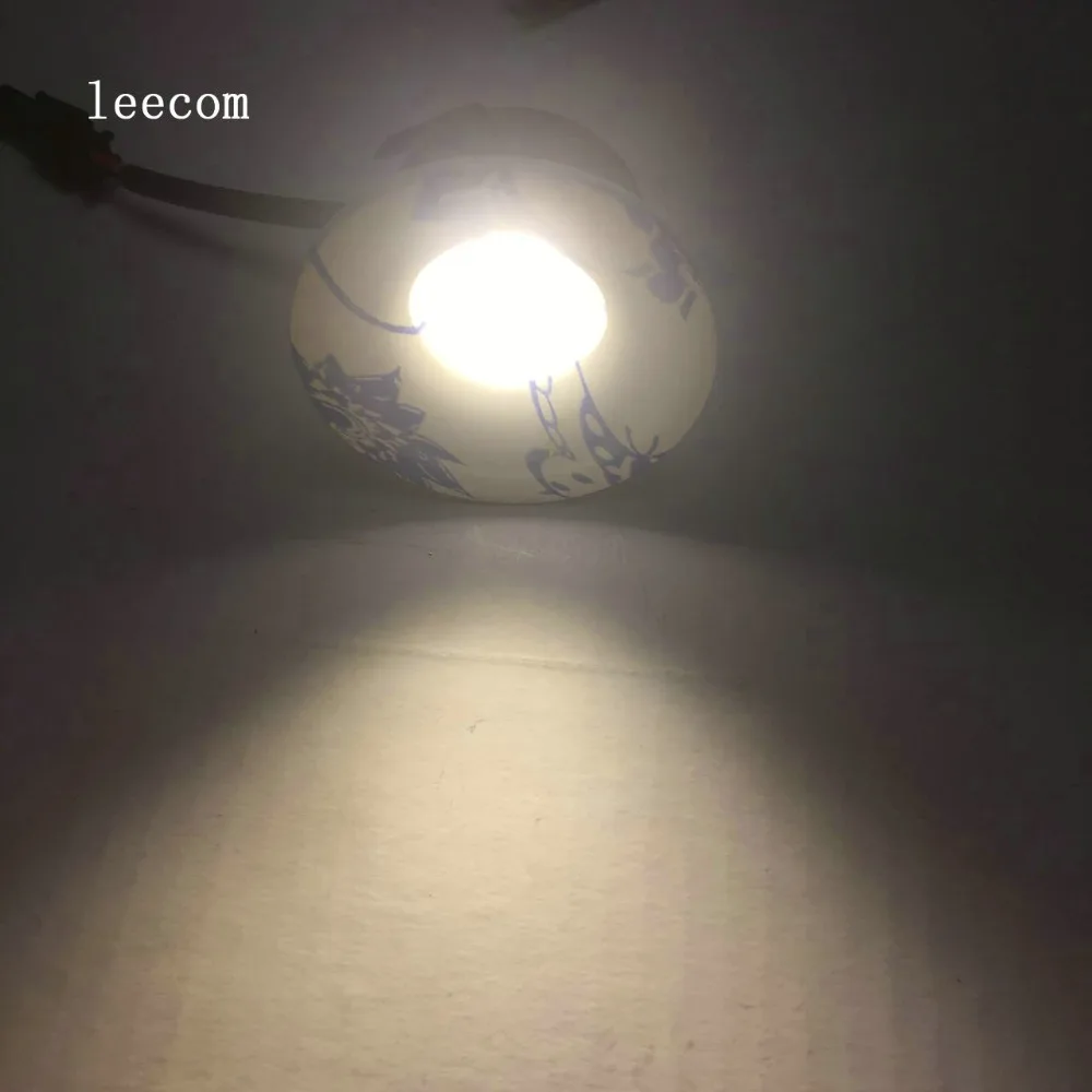 10 шт./лот Черный Светодиодные cabinet light 3 Вт cob светодиодные светильники 48 мм Диаметр
