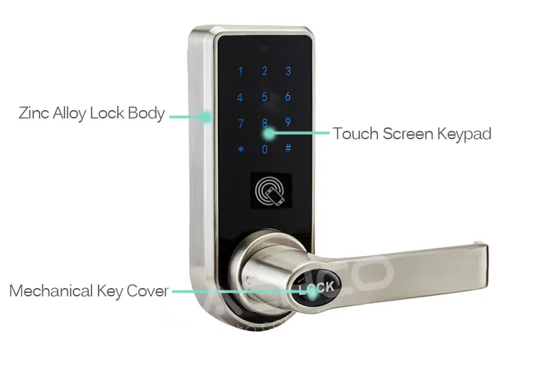 LACHCO Bluetooth смартфон электронный замок двери приложение Управление, код механические клавиши для домашнего отеля смарт-вход A18073AP