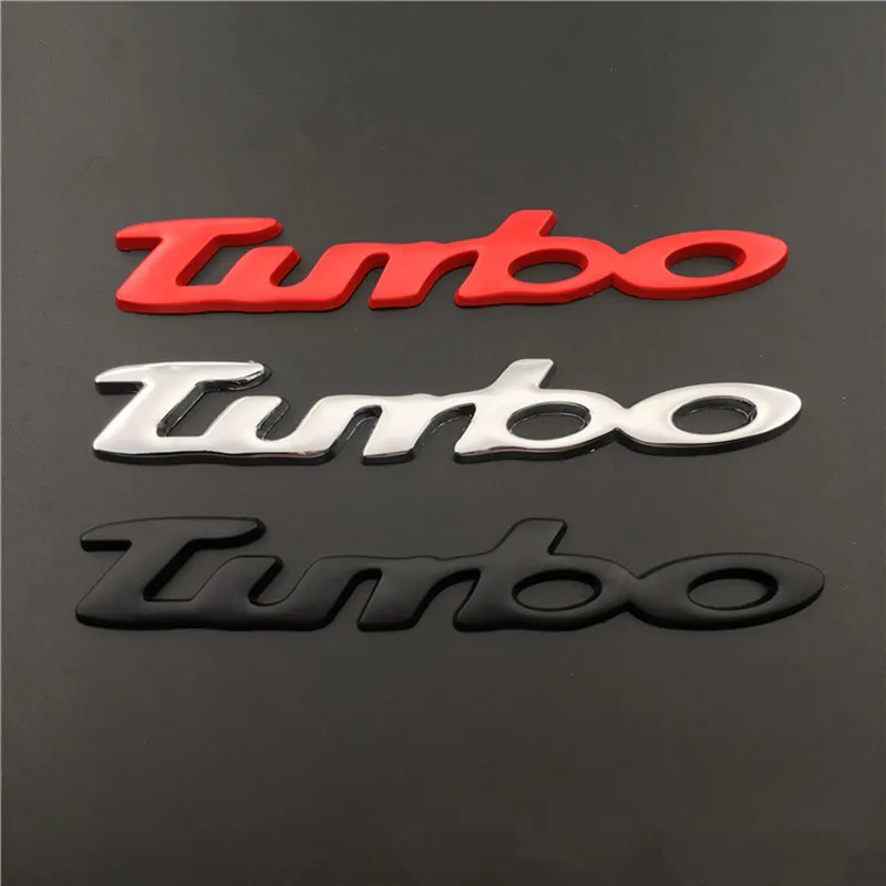 Металлическая 3d эмблема TURBO для бокового брызговика автомобиля заднего