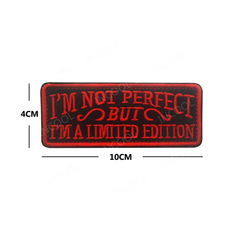 5 I AM NOT PERFECT Нашивка с 3D вышивкой, успешная женщина, я идеальная любовная жизнь, тактические нашивки в военном духе, Аппликации, эмблема, вышитые значки - Color: 5 I AM NOT PERFECT