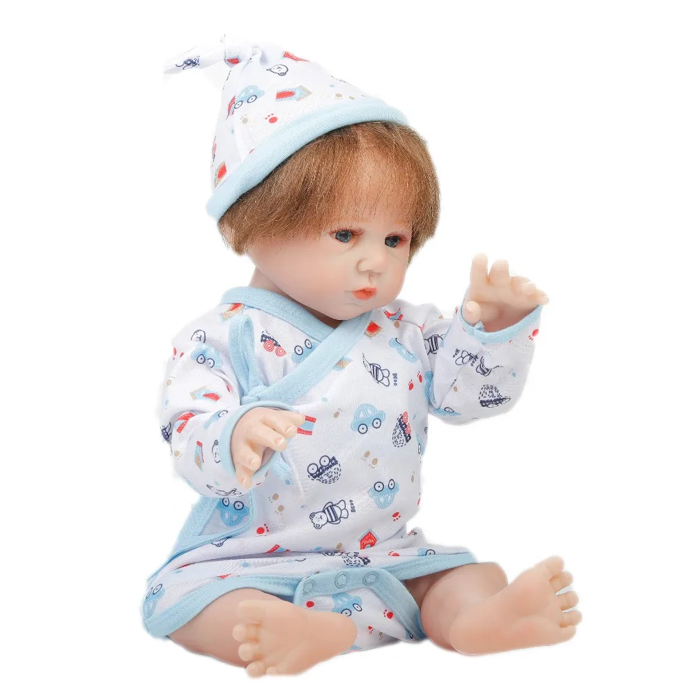 SanyDoll 20 дюймов 50 см силиконовые куклы для новорожденных Реалистичная кукла синее