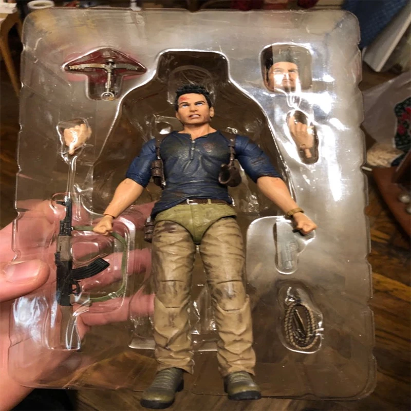NECA Uncharted рисунок 4 "Нейтан Дрейк" конец вора цифры с рисунками игрушечных