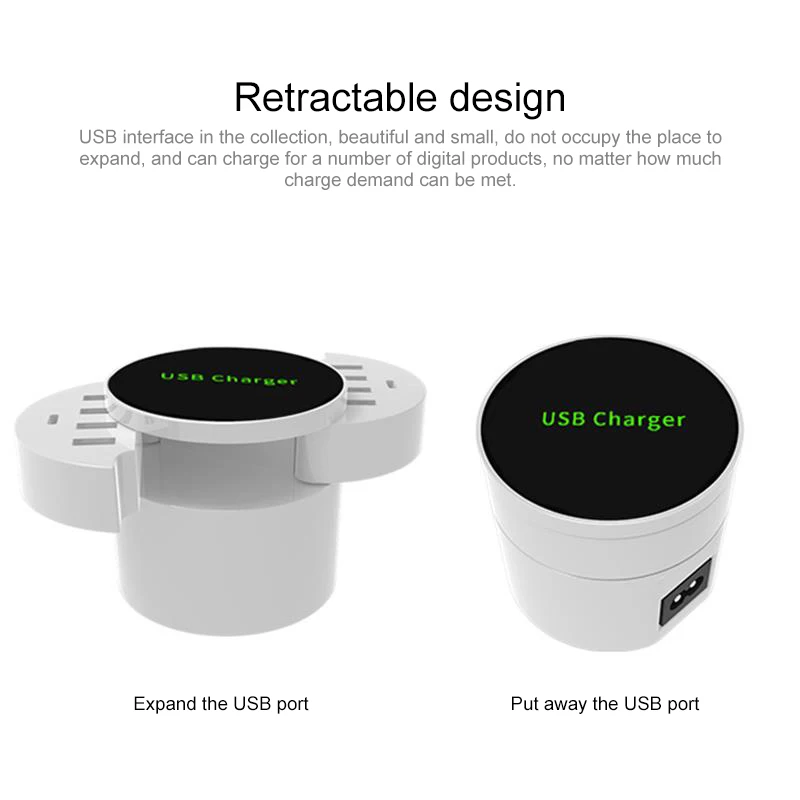 Новейший складной дизайн циркулярное 10 Вт Мульти USB 8 портов Зарядка 2 типа c