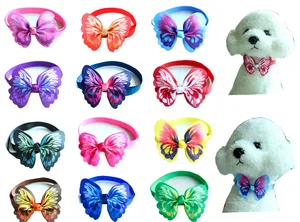 Новые галстуки-бабочки для домашних собак, 60 шт., милый дизайн бабочки, регулируемый галстук-бабочка для домашних питомцев, ошейник для собак, аксессуары для галстуков, товары для домашних животных на праздник