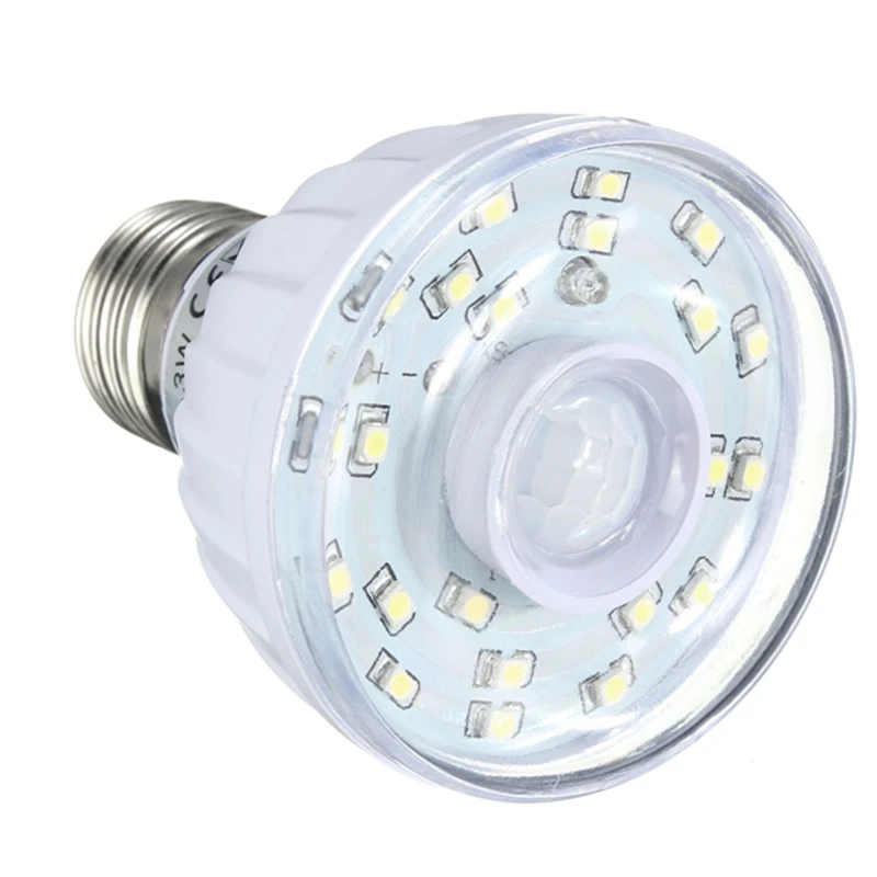 Smuxi E27 Светодиодный лампа светодиодный светильник 2W 220 V-240 V aclampada ПИР Авто движения Сенсор детектор домашней лампы