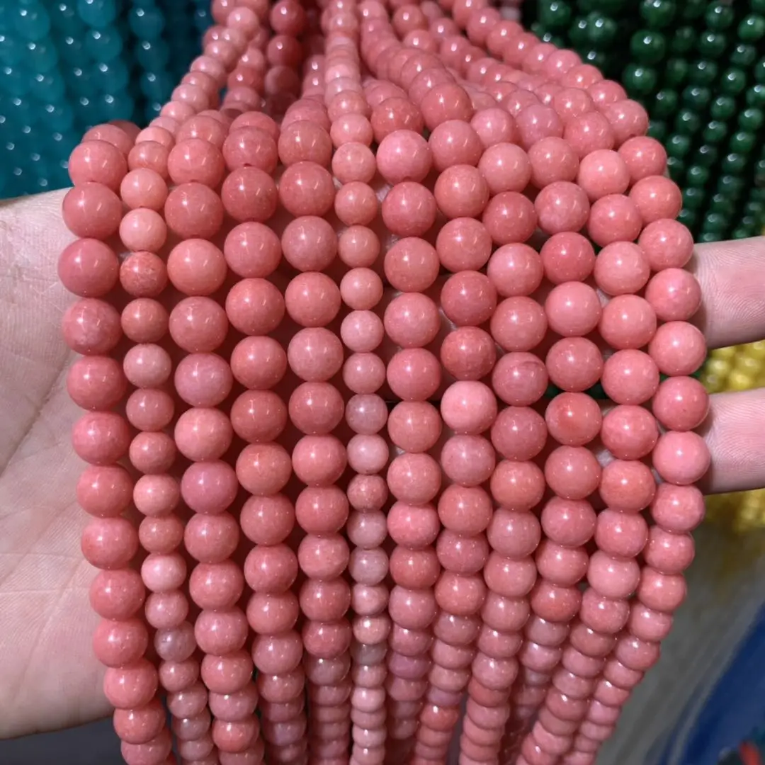 Rhodochrosite мужские каменные бусины сделаны из натурального камня кварца DIY