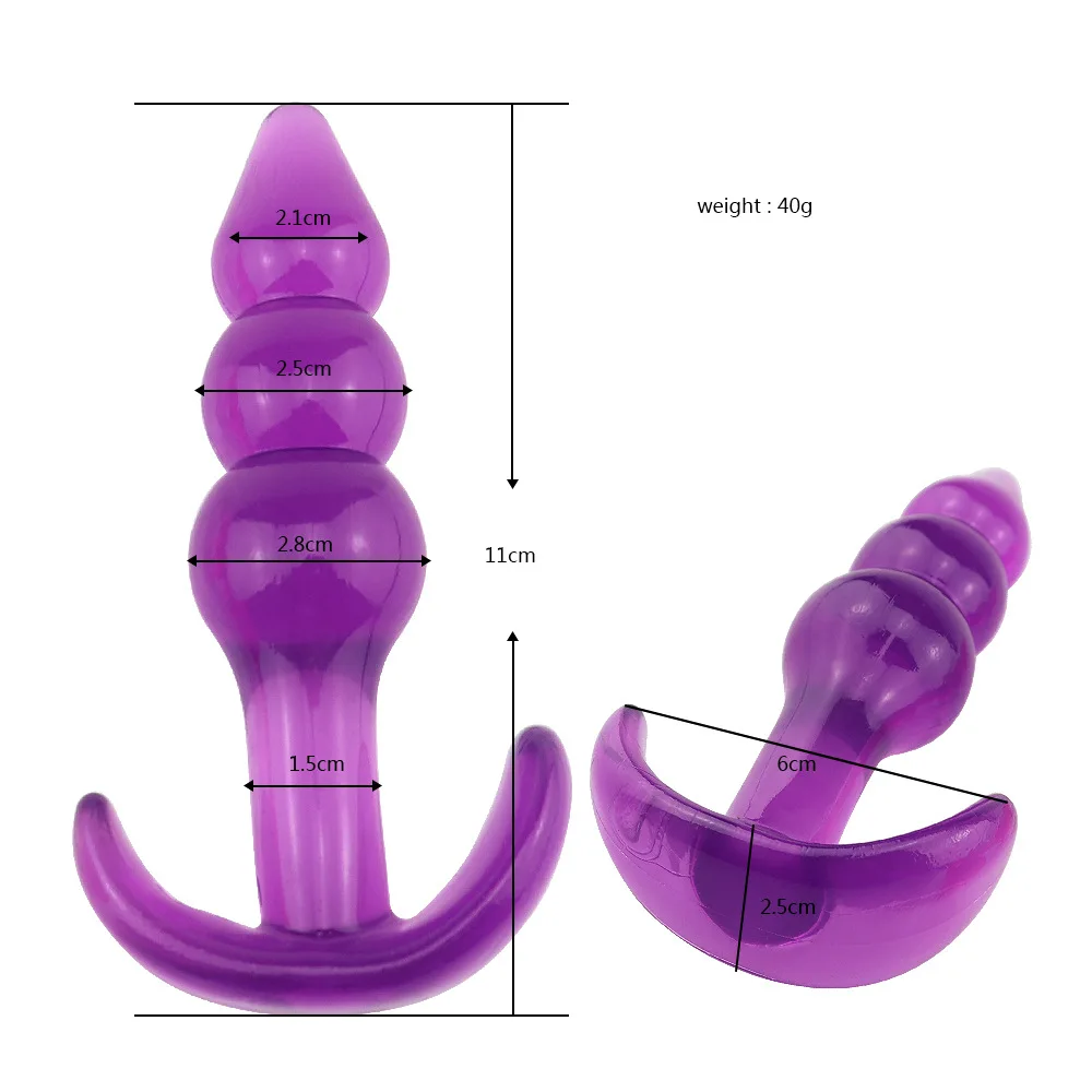 Силиконовый анальный фаллоимитатор без вибратора Мужской массажер простаты